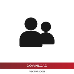 People vector icon in modern design style for web site and mobile app