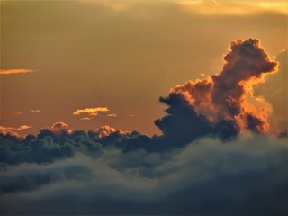 nubes al atardecer