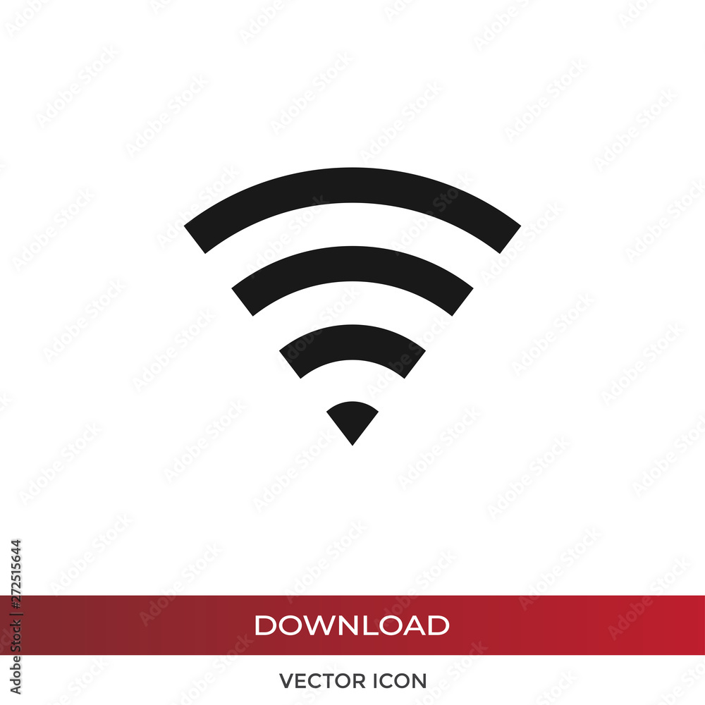 Poster wifi signal vector icon in modern design style for web site and mobile app