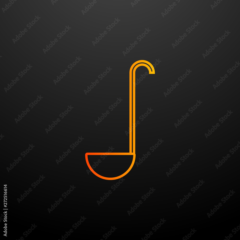 Poster ladle nolan icon. elements of kitchen set. simple icon for websites, web design, mobile app, info gr