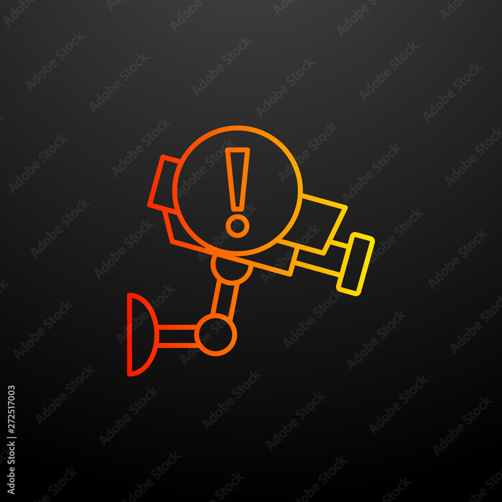 Poster surveillance camera nolan icon. elements of automation set. simple icon for websites, web design, mo