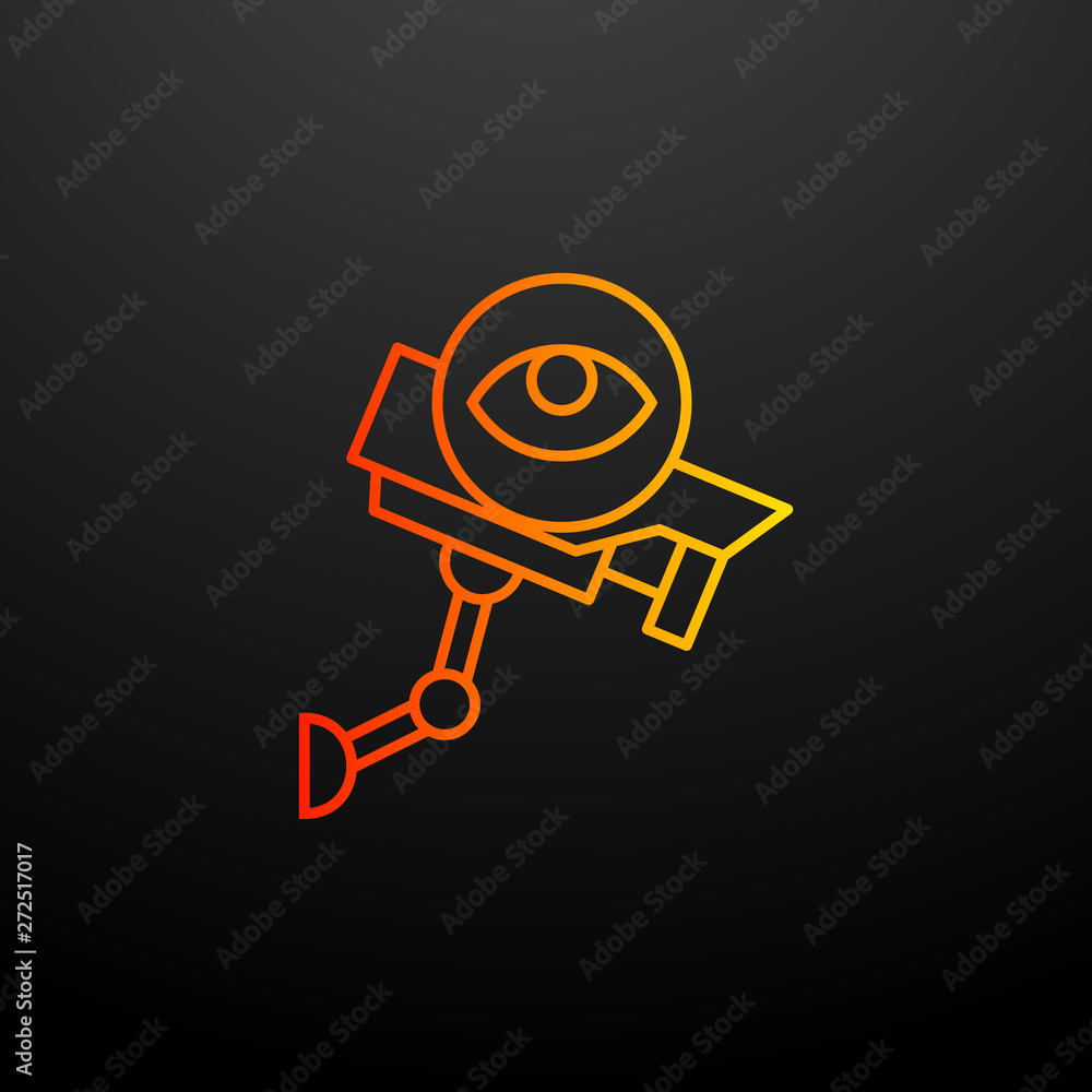 Poster surveillance camera nolan icon. elements of automation set. simple icon for websites, web design, mo