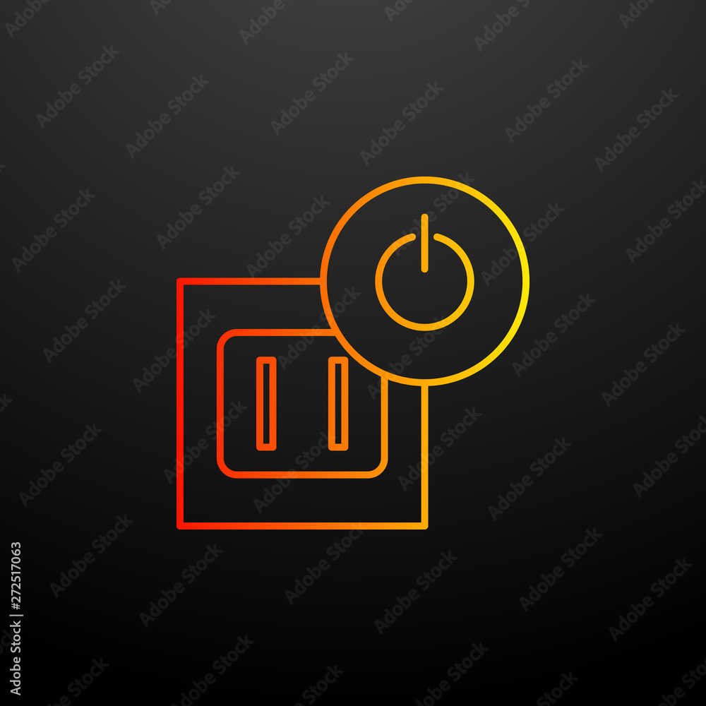 Poster electrical outlet nolan icon. elements of automation set. simple icon for websites, web design, mobi