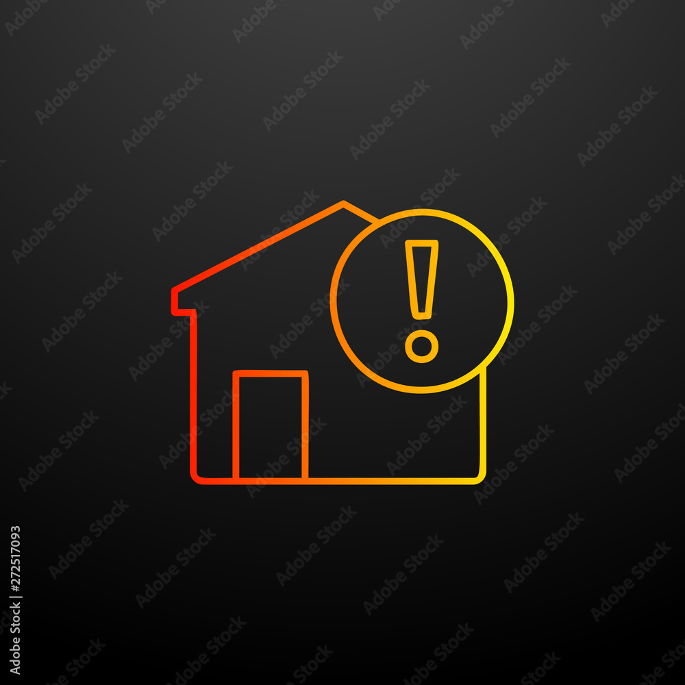 Poster exclamation mark nolan icon. elements of automation set. simple icon for websites, web design, mobil