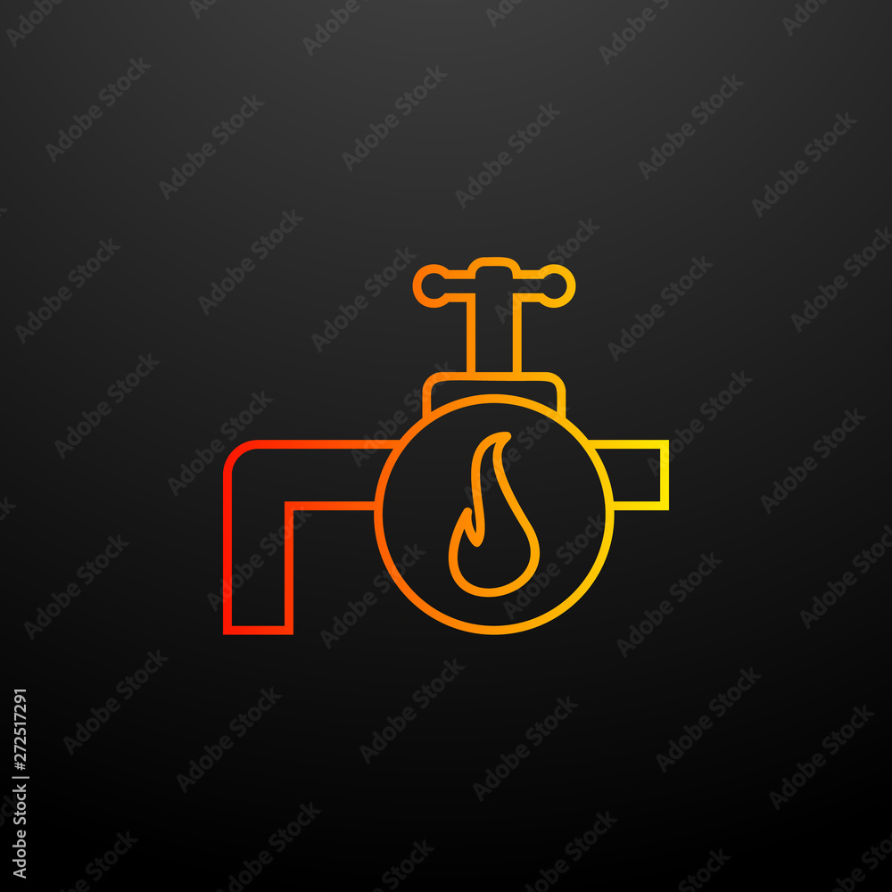 Poster hot water nolan icon. elements of automation set. simple icon for websites, web design, mobile app, 
