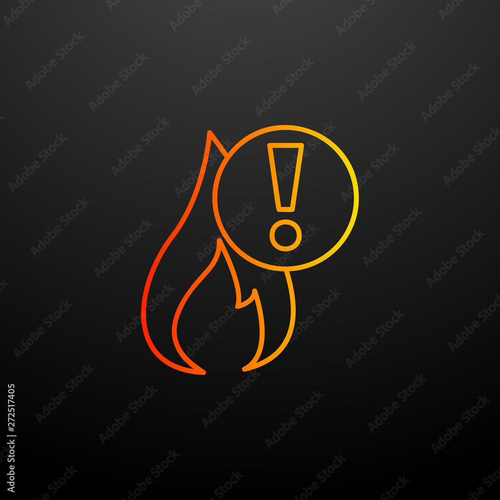 Poster exclamation mark nolan icon. elements of automation set. simple icon for websites, web design, mobil