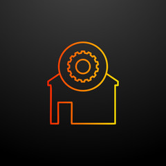 Gear house nolan icon. Elements of automation set. Simple icon for websites, web design, mobile app, info graphics
