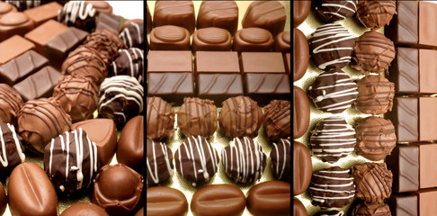 close up various fresh chocolate image arrangement