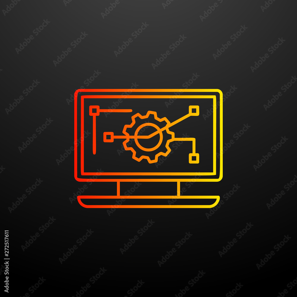 Aufkleber computer automation nolan icon. elements of automation set. simple icon for websites, web design, mo