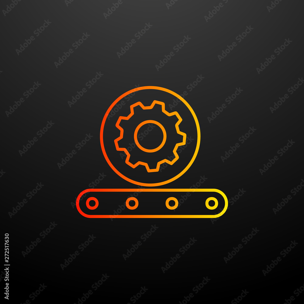 Poster automatic production nolan icon. elements of automation set. simple icon for websites, web design, m