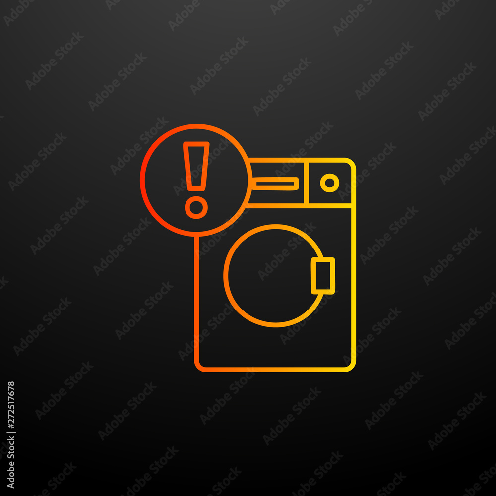 Poster washing machine nolan icon. elements of automation set. simple icon for websites, web design, mobile