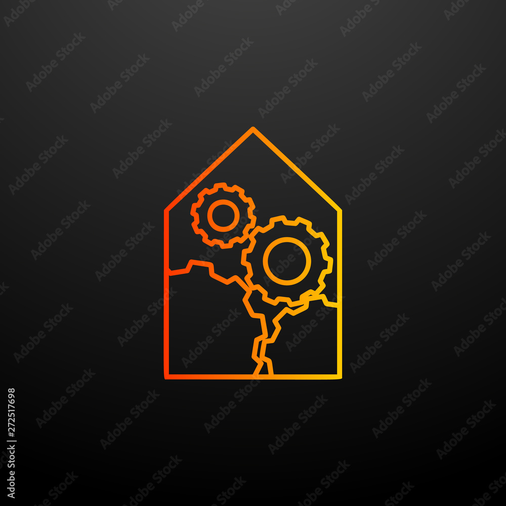 Poster home automation nolan icon. elements of automation set. simple icon for websites, web design, mobile