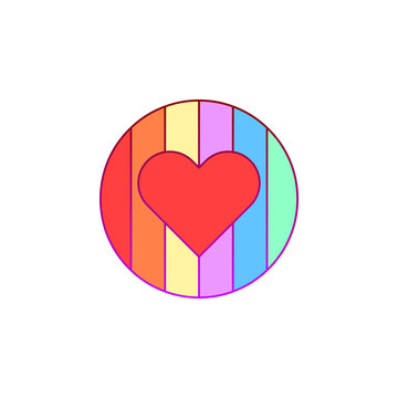 T-shirt, pride day, rainbow icon. Element of color world pride day icon. Premium quality graphic design icon. Signs and symbols collection icon