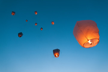 Lantern in sky