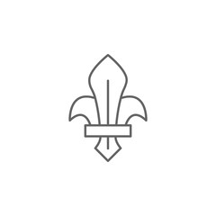 Medieval, fleur de lis icon. Element of medieval period icon. Thin line icon for website design and development, app development. Premium icon