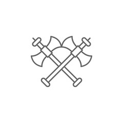 Medieval, axes icon. Element of medieval period icon. Thin line icon for website design and development, app development. Premium icon