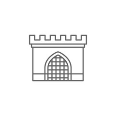 Fototapeta premium Medieval, gate icon. Element of medieval period icon. Thin line icon for website design and development, app development. Premium icon
