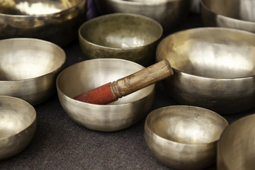 Tibetan metal bowls