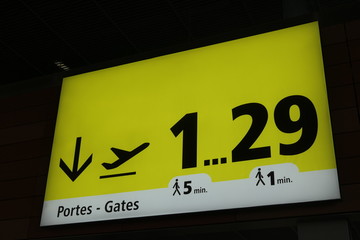 aéroport portes 1 à 29