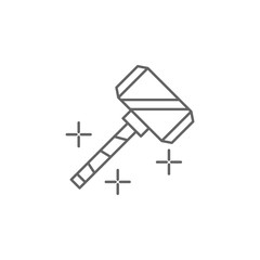 Medieval, hammer icon. Element of medieval period icon. Thin line icon for website design and development, app development. Premium icon