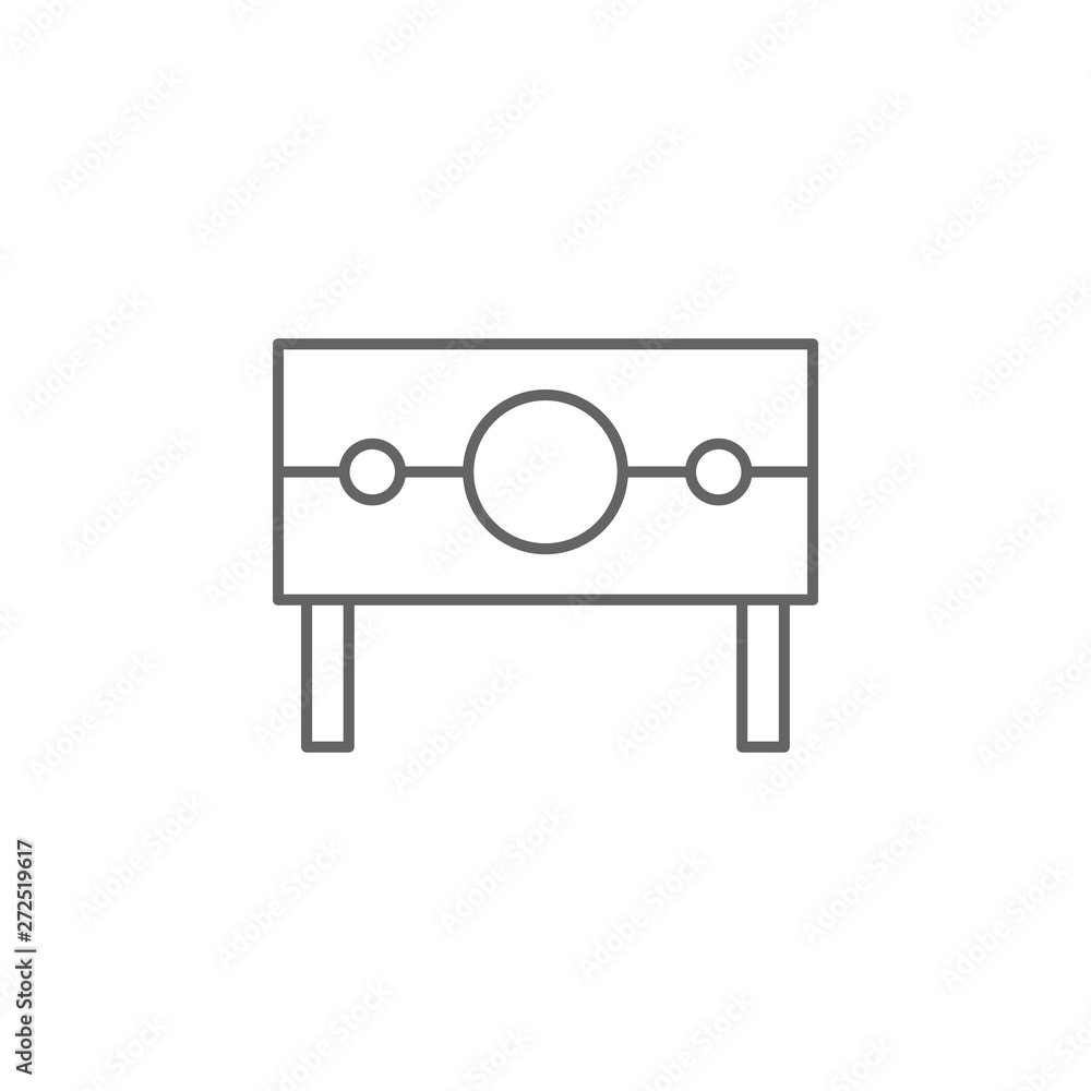 Poster medieval, pillory icon. element of medieval period icon. thin line icon for website design and devel