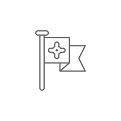 Medieval, banner icon. Element of medieval period icon. Thin line icon for website design and development, app development. Premium icon