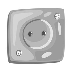 Vector illustration of socket and electric  sign. Collection of socket and plastic stock symbol for web.