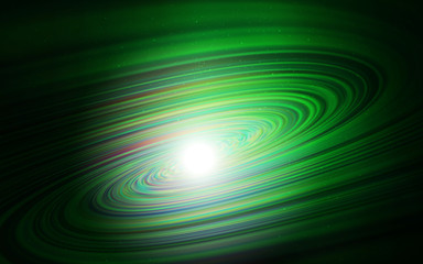 Dark Green vector background with galaxy stars.