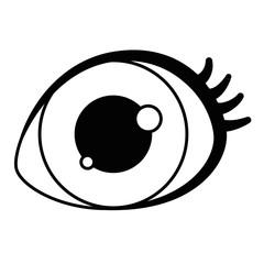 Isolated silhouette eye design vector illustration