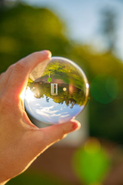 Lensball "Wei&szlig;e Station - Monopteros" - Remstalgartenschau 2019 