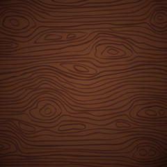 Dark brown wooden cutting, chopping board, table or floor surface. Wood texture. Vector illustration