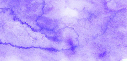 Obraz premium Light purple abstract watercolor illustration for aquarelle card design, vintage template. Smeared gentle violet gradient water color stained paper texture background