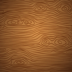 Brown wooden cutting, chopping board, table or floor surface. Wood texture. Vector illustration