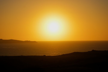 A sunset in the Cantabrian sea