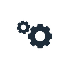 Gear icon. Vector isolated simple flat illustration