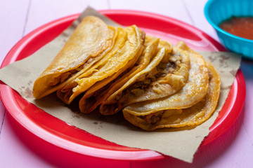 Mexican food: Tasty basket tacos 