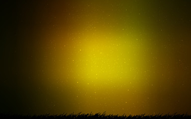 Dark Green, Yellow vector texture with milky way stars.