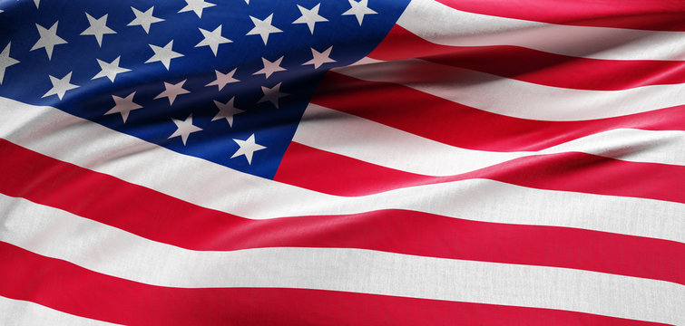 Flag of USA - United States of America. 