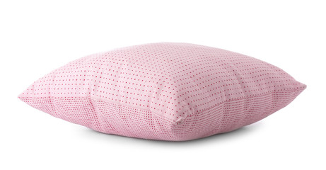 Stylish pillow on white background