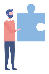 Businessman avatar cartoon design vector illustration