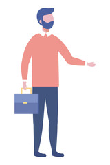 Businessman avatar cartoon design vector illustration