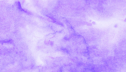 Light purple abstract watercolor illustration for aquarelle card design, vintage template. Smeared gentle violet gradient water color stained paper texture background