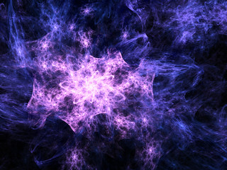 Dark violet fractal spiral, digital artwork for creative graphic design