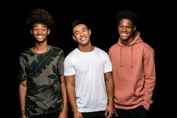 Portrait of multiethnic friends looking at camera