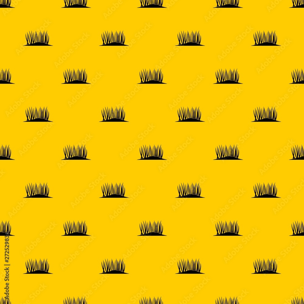 Poster grass on ground pattern seamless vector repeat geometric yellow for any design