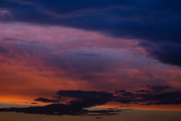 Fototapeta na wymiar dramatic sunset sky with clouds