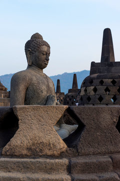 Borobudur temple in Java, Indonesia