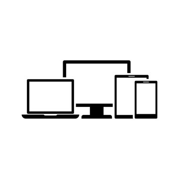 Digital smart devices icon flat vector illustration design