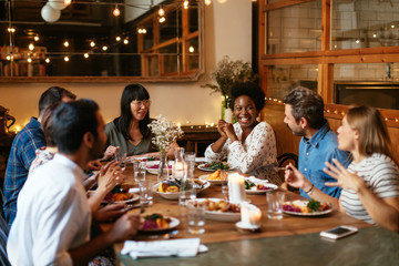 Dinner with friends.