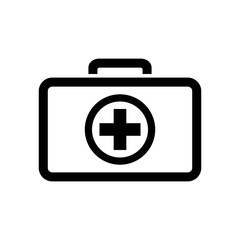 First aid kit icon flat vector illustration design